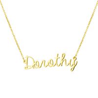 Personalized Name Necklace 18K Gold Plated New Mom Bridesmaid Gift Jewelry for Dorothy