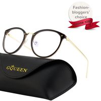 GQUEEN Fashion Blue Light Blocking Computer Glasses,Anti Glare Eye Fatigue with TR90 Frame and Metal Arm,Transparent Lens,GQ510