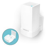 Screwless Wall Mount for Linksys Velop Home WiFi Mesh Holder, No Tools Required, Easy to Install, No Mess, Strong VHB Adheasive Mount, White by Brainwavz