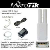 Mikrotik OmniTIK UPA-5HnD Weatherproof Outdoor AP  with Dual-Polarized Omni Antennas