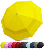 EEZ-Y Windproof Travel Umbrella - Compact Double Vented Folding Umbrella w/Auto Open and Close Button
