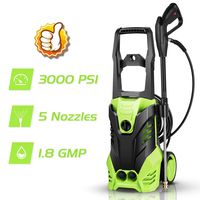 Homdox 3000 PSI Pressure Washer Electric 1800W High Pressure Power Washer Machine with Power Hose Gun Turbo Wand 5 Interchangeable Nozzles