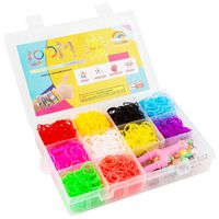 VENSEEN Rainbow Rubber Bands Bracelet Making Kit - Super 5 in 1 Loom Bands Starter Kit for Girls and Boys, Includes: 1500+ Rubber Bands, 50 Beads, 24 S-Clips, 2 Crochet Hooks, 1 Y Loom