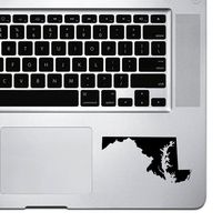 StickAny Palm Series Maryland MD Sticker for MacBook Pro, Chromebook, and Laptops (Black)