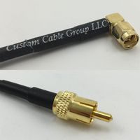 3 feet RG316 SMA MALE ANGLE to RCA MALE Pigtail Jumper RF coaxial cable 50ohm High Quality Quick USA Shipping