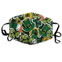 St Patrick's Day Seamless Pattern Dust Mask,Washable and Reusable Cleaning Gardening Outdoor Activities Warm Windproof Mask