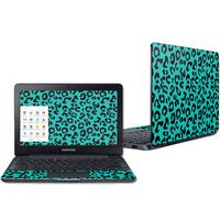 Mightyskins Skin Compatible with Samsung Chromebook 3 11.6" - Teal Leopard | Protective, Durable, and Unique Vinyl Decal Wrap Cover | Easy to Apply, Remove, and Change Styles | Made in The USA
