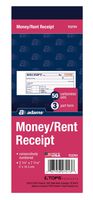 Adams Money/Rent Receipt Book, Carbonless, 3-Part, 2-3/4 x 7-3/16 Inches, 50 Sets per Book (TC2701)