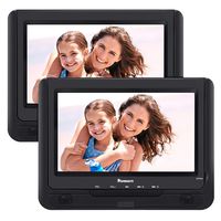 NAVISKAUTO 9.5" Car DVD Player Dual Screen, Headrest Video Player with 5 Hour Rechargeable Battery, Last Memory and USB/SD Card Slot