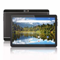 Android Tablet 10.1 Inch, 3G Phablet, Unlocked Tablet PC with Dual SIM Card Slots and Cameras, 1280x800 IPS, Quad Core, 1GB +16GB, GMS Certified, 6000mAh Battery, WiFi, Bluetooth, GPS, FM（Black）