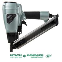 Metabo HPT Positive Placement Nailer, Pneumatic, Accepts 1-1/2" Nails, Metal Connector, Strap-Tite Fastening System, (NR38AK)