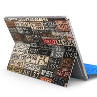 igsticker Ultra Thin Premium Protective Back Stickers Skins Universal Tablet Decal Cover for Microsoft Surface Pro 4/ Pro 2017/ Pro 6(2018) 008544 Number　Plate　Colorful　Photo