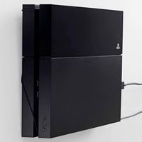 Wall mount for PlayStation 4 Original (PS4) by FLOATING GRIP® - Includes mount for 1x console - Color: Black - Patent pending and proprietary design - Made in Denmark