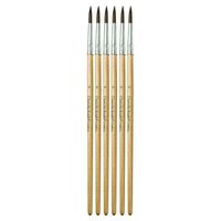 Chenille Kraft CK-5947 Camel Hair Watercolor Brush with Short Hardwood Handles, 0.16" Height, 2.99" Wide, 11.57" Length, #6 (6 per Package)