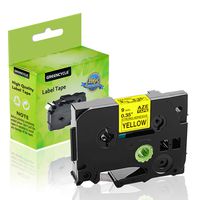GREENCYCLE 1 Pack Compatible for Brother TZe-S621 TZ-S621 Extra Strength Black on Yellow Laminated Tape 3/8 inch x 26.2 ft 9mm x 8m Work with P-Touch PT-P750W PT-P700 PT-D210 PT-D600 Label Maker