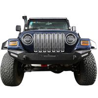 Hooke Road Silver Chrome Front Grille Mesh Inserts for 1997-2006 Jeep Wrangler TJ & Unlimited (Pack of 7)