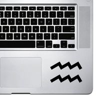 StickAny Palm Series Aquarius Sticker for MacBook Pro, Chromebook, and Laptops (Black)