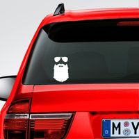 MountainValleyClimber Beard Sticker Funny Glasses JDM Auto Decal Mustache Hipster Nerd Tall Car Window Decal Car Laptop Truck Motorcycle Vinyl