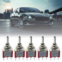 5Pcs/Set SPDT 12V Mini Momentary ON Off ON Toggle Switch Car Dash Dashboard Boat Switch