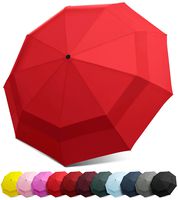 EEZ-Y Windproof Travel Umbrella - Compact Double Vented Folding Umbrella w/Auto Open and Close Button