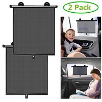 SHEEFLY Car Sun Shade for Windshield- (2 Pack) 15.8"×17.8" Cling Sunshade for Car Windows - Sun, Glare and UV Rays Protection for Baby-Baby Car Shades for Side Window