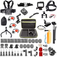 Asobeage 212-in-1 Accessories Kit for Hero 7,Hero 4,5,6,Session,Black,Hero 2018,Fusion,Head Strap Bike Car Backpack Clip Mount for AKASO Yi APEMAN VIVITAR SJCAN XIAOMI DBPOWER EK5000 EK7001