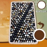 WE&ZHE Yuhua Stone Pebble Foot Massage Pad Home Pedicure Blanket Gravel Shiatsu Foot Massager Pad Plate (7040Cm), 2