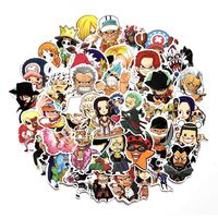 Bowinr One Piece Car Stickers, Anime Vinyl Waterproof Bumper Sticker for Phone, MacBook, Laptop, Car, Lugguage, Skateboard and More(60pcs)