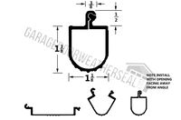 Garage Door Parts - Windsor - P-bulb Bottom Seal - 20' Seal