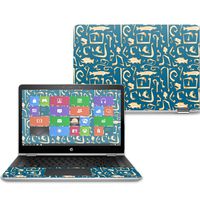 Mightyskins Skin Compatible with Hp Pavilion X360 14" (2017) - Deco Fish | Protective, Durable, and Unique Vinyl Decal Wrap Cover | Easy to Apply, Remove, and Change Styles | Made in The USA