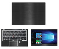 Decalrus - Protective Decal for Lenovo ThinkPad X1 Carbon (5th Gen.) (14" Screen) Laptop Black Texture Brushed Aluminum Skin case Cover wrap BAlenovoTnkPadX1carbon5Back