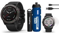 Garmin Fenix 6X Sapphire (Gray with Black Band) Premium Bundle | Includes Garmin Water Bottle, HD Screen Protectors & PlayBetter Charger | 2019 | PulseOx, PacePro, Maps, Spotify & Music
