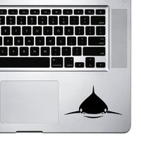StickAny Palm Series Nice Great White Shark Sticker for MacBook Pro, Chromebook, and Laptops (Black)