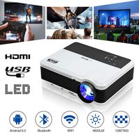Wireless WiFi Projector with Bluetooth, 4600 Lumen Support 1080P Full HD Smart Android Airplay LED Projector with Smartphone, Laptop, HDMI, USB, VGA, AV, for Home Cinema Outside Backyard Movie Gaming