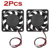 Iusun Mini Fan, 2Pcs 12V Cooling Fan for Computer/PC/CPU Silent - 40mm x 10mm DC Brushless 2-Pin (Black)