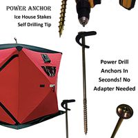 Keyfit Tools Power Anchor (8 Pack) Self Drilling Stakes for Pop-Up Portable Ice Fishing Shelter House Self Drilling Stake Anchor
