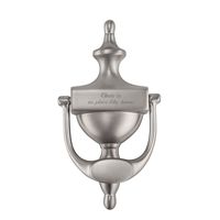 Things Remembered Personalized Classic Satin Nickel Brass Door Knocker with Engraving Included
