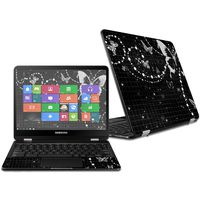 MightySkins Skin Compatible with Samsung Chromebook Pro 12.3" - Black Butterfly | Protective, Durable, and Unique Vinyl Decal wrap Cover | Easy to Apply, Remove, and Change Styles | Made in The USA
