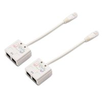 Cable Matters RJ45 Splitter Ethernet Cable Share Kit in White 100 Mbps (Must Be Used in Pairs, One Unit On Each End of An Ethernet Cable Run)