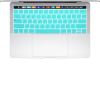 Masino Silicone Keyboard Cover Skin for New MacBook Pro 13" A1706 Model 15"Model A1707 with Touch Bar - Released in Oct. 2016 (Arabic Language, Turquoise Blue)