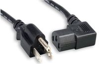 Micro Connectors, Inc.  6 feet Right Angle AC Power Cord UL Approved (M05-113RA)