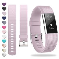 ZEROFIRE Compatible for Fitbit Charge 2, Replacement Adjustable Sport Bands for Charge 2 Heart Rate Fitness Wristbands, Women Men, Small and Large