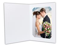 Golden State Art, Acid-Free Photo Folders for 5X7 or 4x6 Picture,Pack of 50 White Cardboard/Paper Frames,Great for Portraits and Photos,Special Events: Graduation,Wedding,Baby Shower,PF033