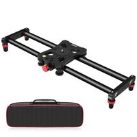 Zecti Camera Slider, Adjustable Carbon Fiber Camera Dolly Track Slider Video Stabilizer Rail for Camera DSLR Video Movie Photography Camcorder Stabili (15.7" Carbon Fiber Camera Slider Dolly Track)