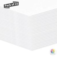 Mat Board Center, Pack of 25 11x14 1/8" White Foam Core Backing Boards