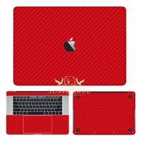 SopiGuard Red Carbon Fiber Full Body Precision Edge-to-Edge Coverage Vinyl Sticker Skin for Apple MacBook Pro 15 Touch Bar (A1707 A1990)