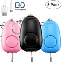 Safe Sound Personal Alarm, 3 Pack 130DB Siren Song Personal Security Alarm Keychain with LED Lights, Emergency Safety Self Defense for Women Kids Elderly
