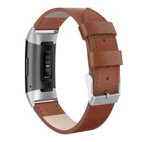SWEES Leather Bands Compatible for Charge 3 & Charge 3 SE Fitness Tracker, Genuine Leather Band Strap Wristband Replacement for Women Men Small Large, Black, Rose Gold, Beige, Brown, Grey, Tan
