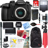 Panasonic LUMIX GH5 20.3MP Digital Camera (Body Only) with Dual Battery + Accessory Bundle (Starter Bundle)
