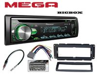 Pioneer 1DIN DEH-S5000BT CAR MP3 CD Stereo W/USB AUX-in Bluetooth & Pandora+ Dodge Chrysler Jeep 2002-2007 CAR Stereo Radio Dash Installation MOUNTING KIT W/Wiring Harness Radio Antenna Adapter